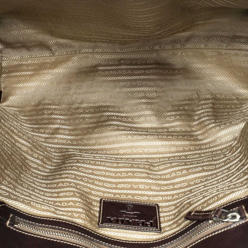 Prada Tote Khaki Color Brown Jacket Canvas Khaki
