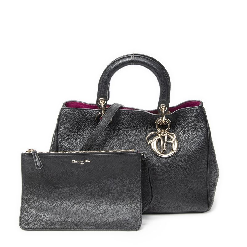 Dior Diorissimo Tote Black Grain Calfskin Leather