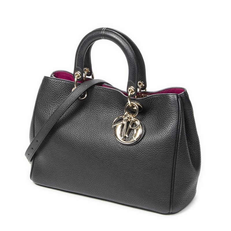 Dior Diorissimo Tote Black Grain Calfskin Leather