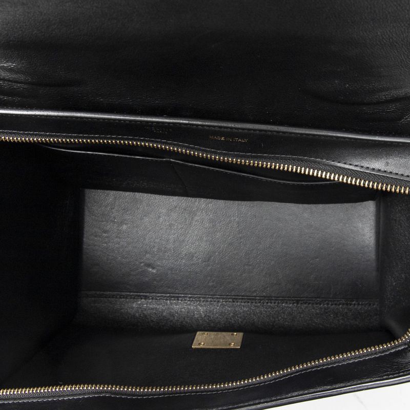 Celine Small Medium Swing White Black Blue Calfskin Leather Shoulder Bag White Black