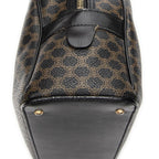 Celine Vintage Top Handle Black Brown Macadam Canvas