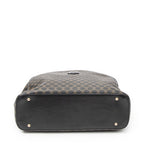 Celine Vintage Top Handle Black Brown Macadam Canvas