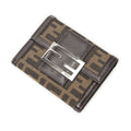 Fendi Compact Bifold Wallet Brown Zucca Canvas