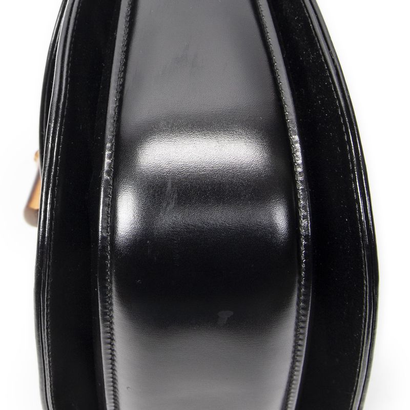 Gucci Midi Ambabu Top Handle Flap Black Smooth Leather
