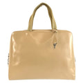 Prada Beige Silver Leather Tote