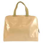 Prada Beige Silver Leather Tote