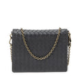Bottega Veneta Wallet on Chain Crossbody Black Intrecciato Leather