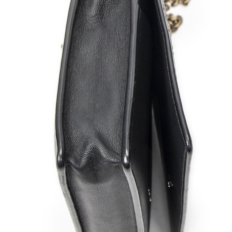 Bottega Veneta Wallet on Chain Crossbody Black Intrecciato Leather