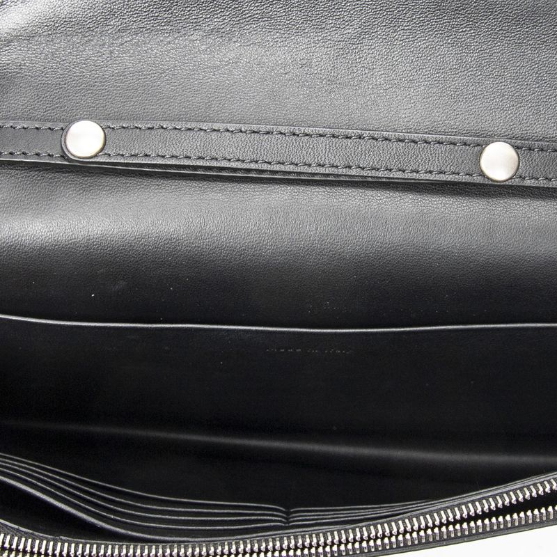 Celine Frame Evening Clutch Black Red Tweed Black