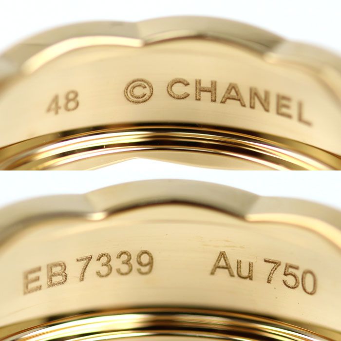 Chanel 18K Yellow Gold Coco Crush Ring 48
