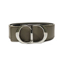 Dior CD Icon Logo Buckle Silver Metal External Belt Reversible Black