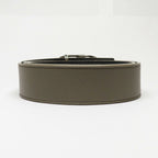 Dior CD Icon Logo Buckle Silver Metal External Belt Reversible Black