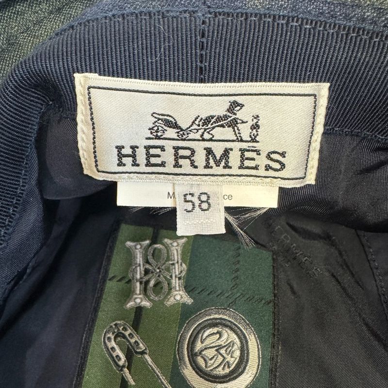 Hermes Bucket Hat Green Navy
