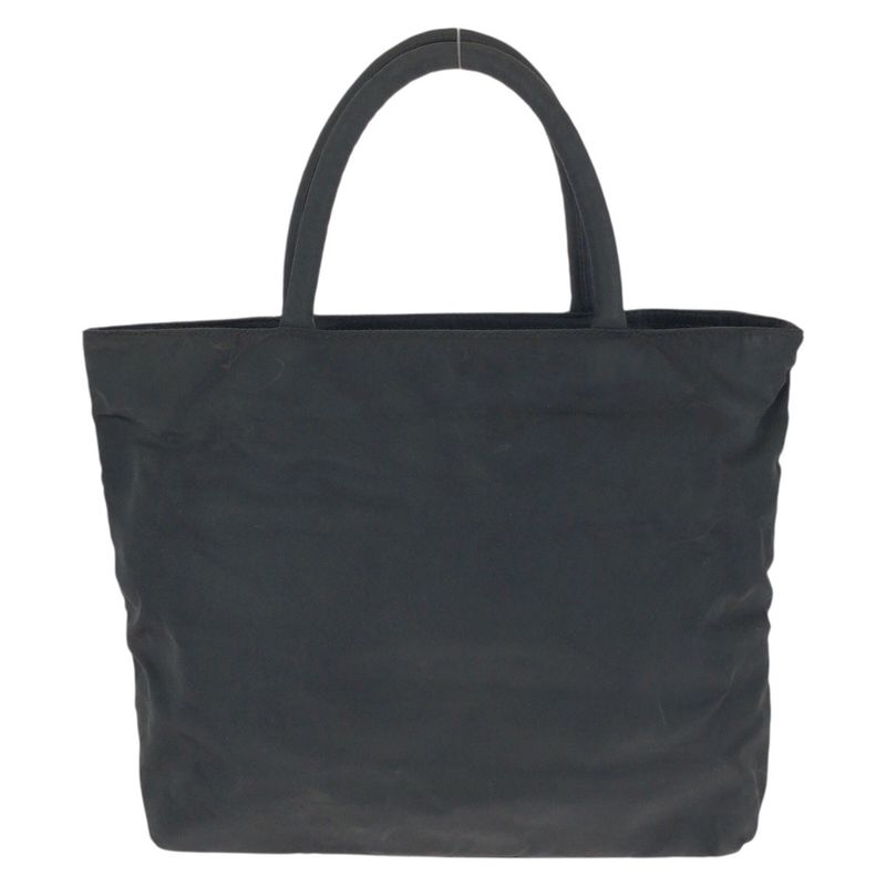 Prada Tessuto Black Silver Nylon Tote