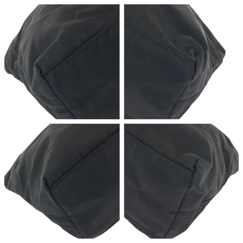 Prada Tessuto Black Silver Nylon Tote