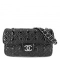 Chanel Shoulder Bag CC Logo Camellia Double Chain Stitch