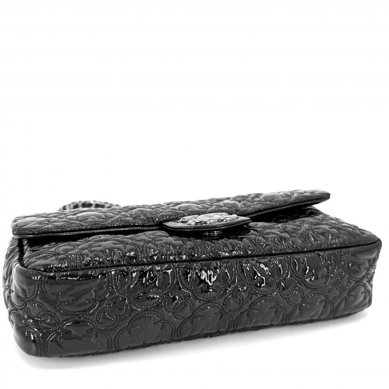 Chanel Shoulder Bag CC Logo Camellia Double Chain Stitch