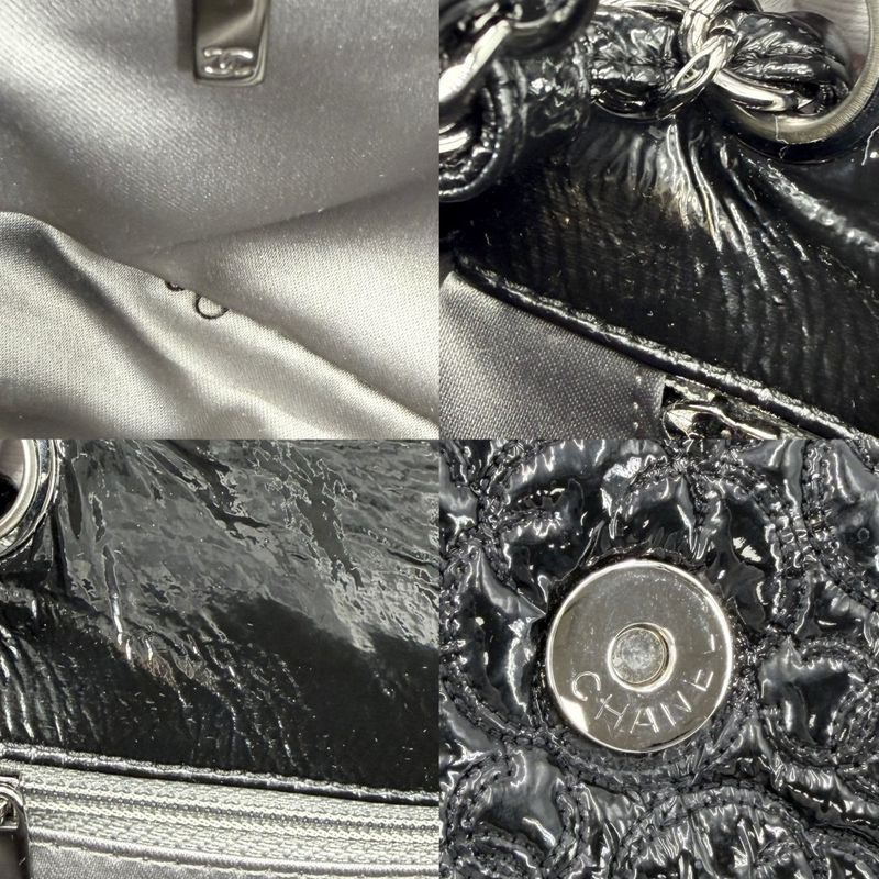 Chanel Shoulder Bag CC Logo Camellia Double Chain Stitch