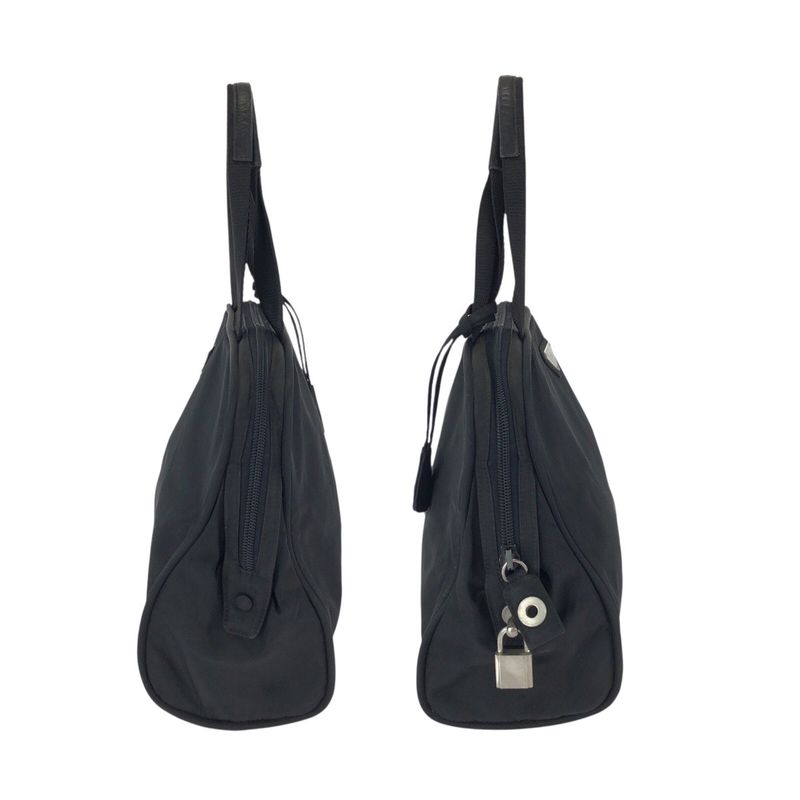 Prada Tessuto Black Silver Nylon Tote