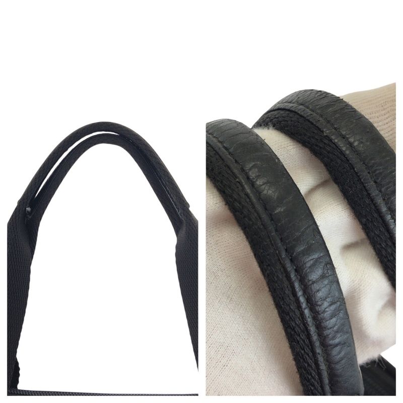 Prada Tessuto Black Silver Nylon Tote