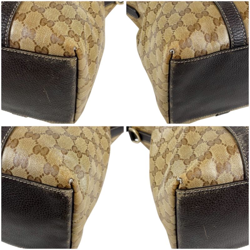 Gucci 2-Way GG Crystal Tote Shoulder Bag Brown