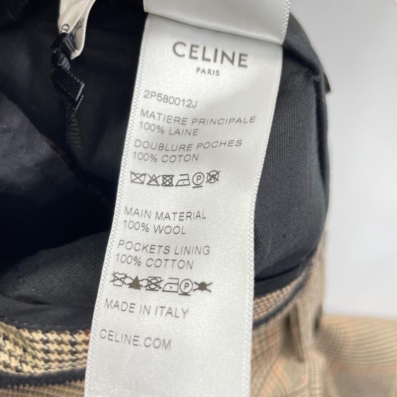 Celine Brown Wool Trousers Pants 38 )