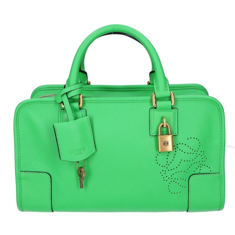 Loewe Limited Edition Grain Calf Leather Anagram Amazona 28 ) Green