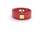 Hermes Scarf Ring Kelly Gold Red Leather