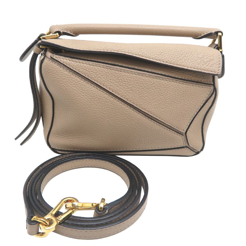 Loewe Handbag Leather Beige