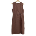 Bottega Veneta Dress 44 L Pink Beige Crew Neck Sleeveless Long