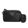Prada Shoulder Bag Leather Black