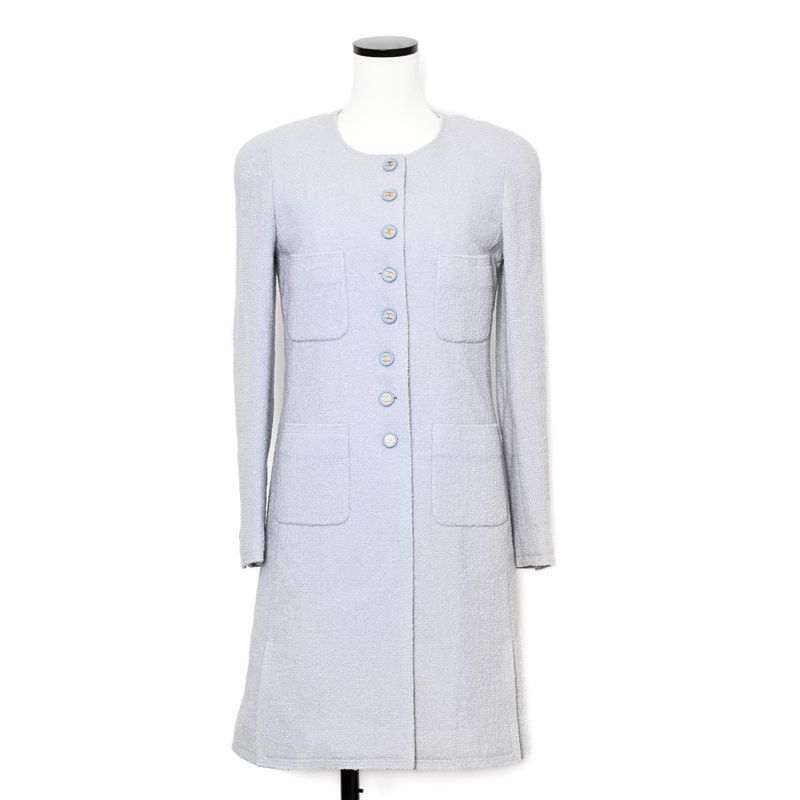 Chanel Suit Set Wool Light Blue