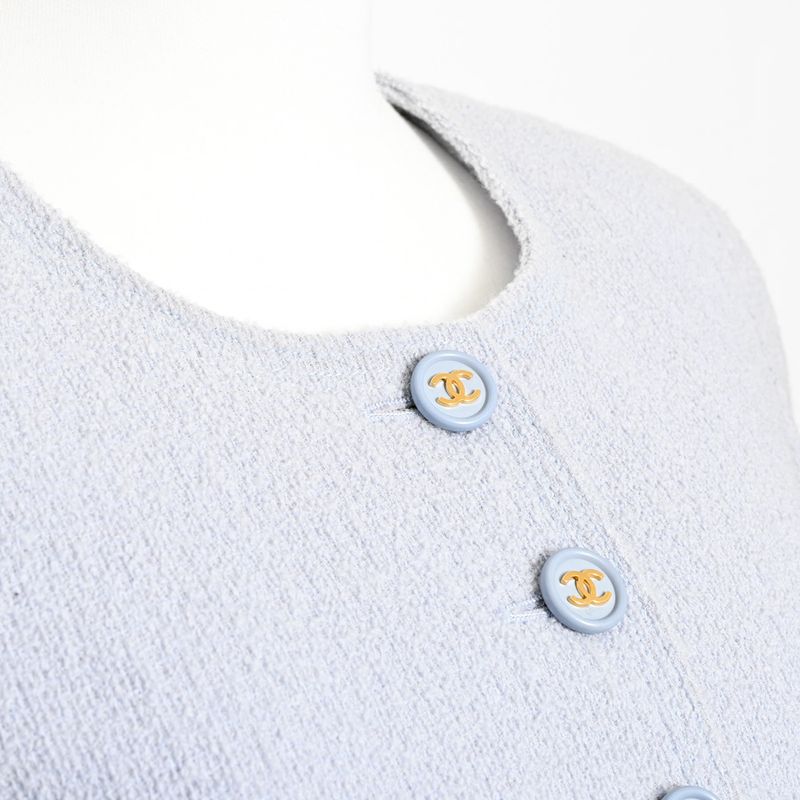 Chanel Suit Set Wool Light Blue