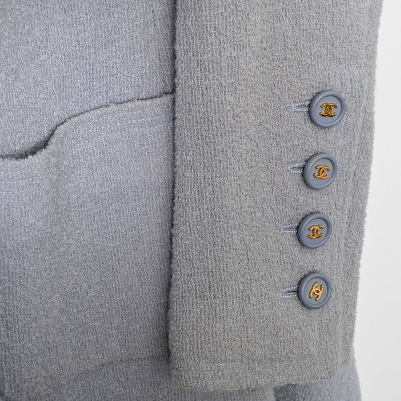 Chanel Suit Set Wool Light Blue