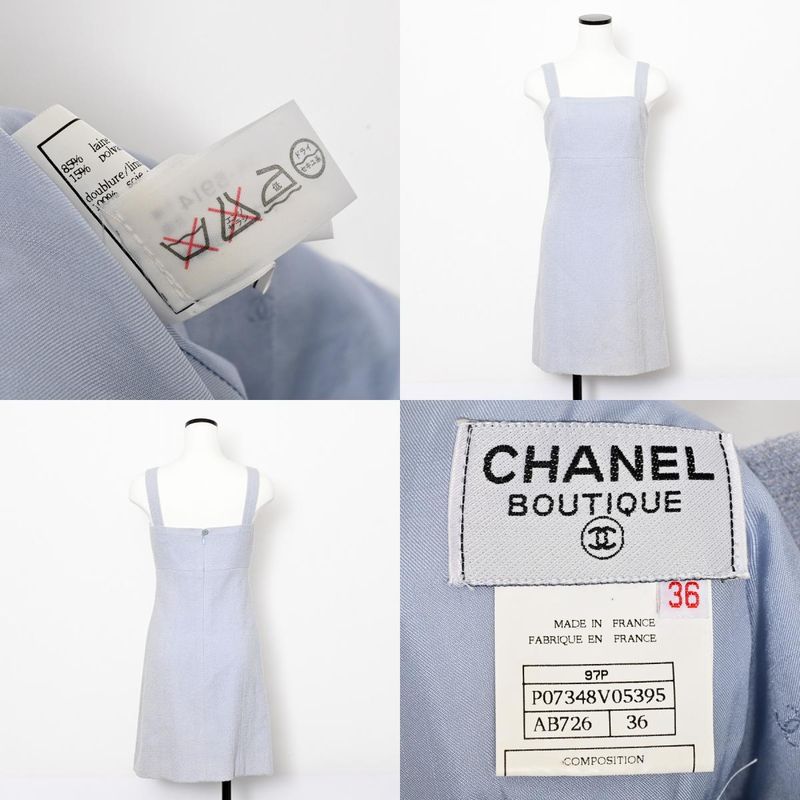 Chanel Suit Set Wool Light Blue