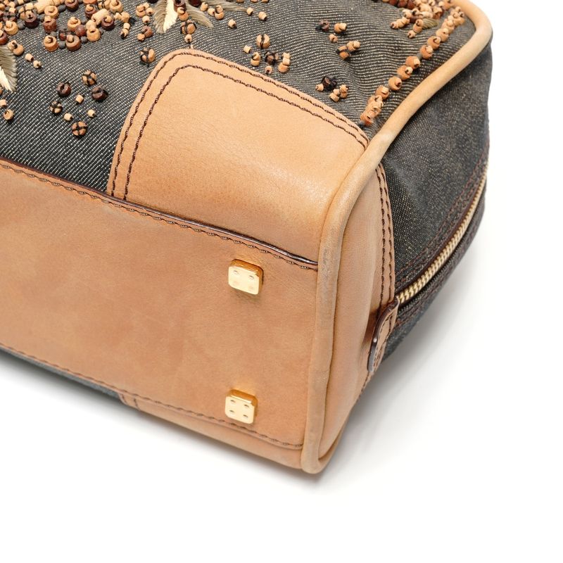 Loewe Handbag Amazona 28 Denim Beads