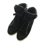 Prada Sport High Cut Sneakers Shoes Thick Sole Suede 35.5 Black