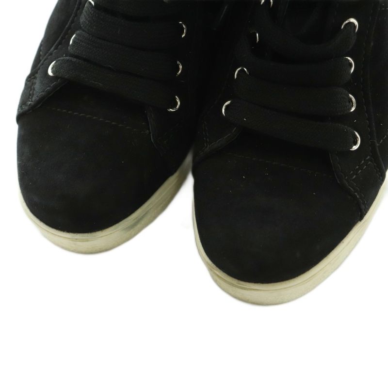 Prada Sport High Cut Sneakers Shoes Thick Sole Suede 35.5 Black
