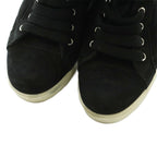 Prada Sport High Cut Sneakers Shoes Thick Sole Suede 35.5 Black