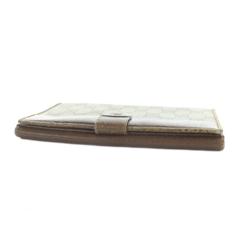 Gucci GG Supreme Wallet Leather Interlocking Brown