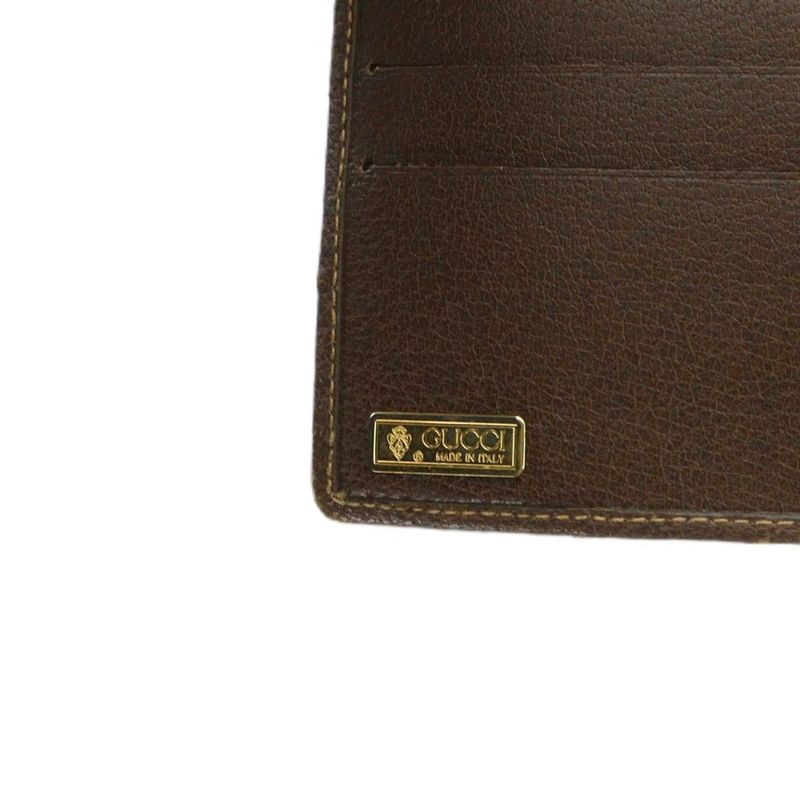 Gucci GG Supreme Wallet Leather Interlocking Brown