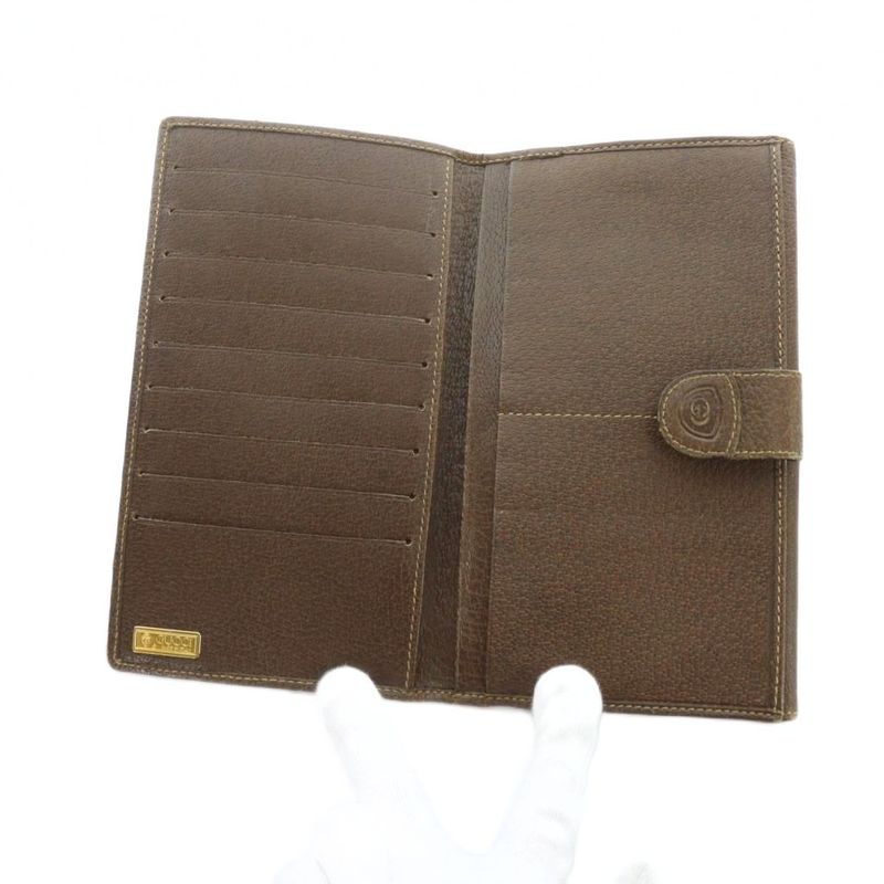 Gucci GG Supreme Wallet Leather Interlocking Brown