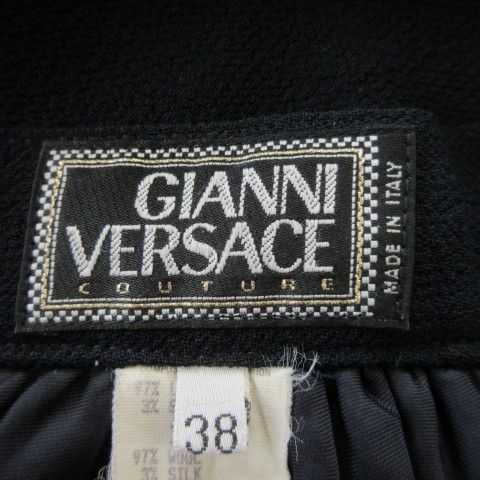 Versace Gianni Couture Tight Skirt Knee Length 38 Navy