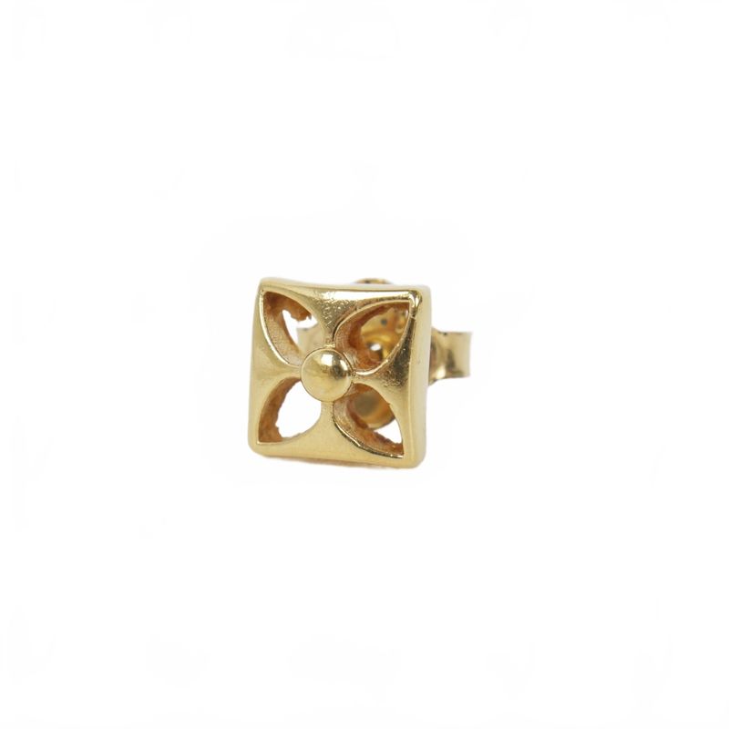 Louis Vuitton Earrings Cles Adjustable Lock Gold