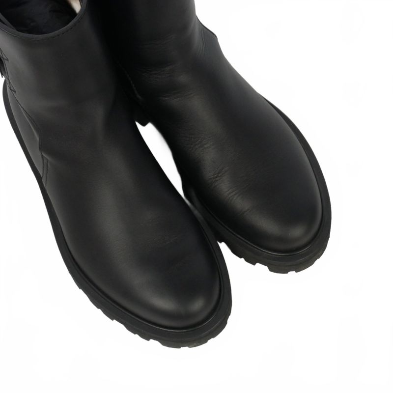 Celine Margaret Double Buckle Chelsea Boots Short 36 Black