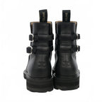 Celine Margaret Double Buckle Chelsea Boots Short 36 Black