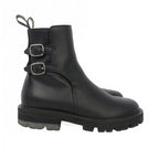 Celine Margaret Double Buckle Chelsea Boots Short 36 Black