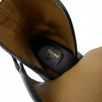 Celine Margaret Double Buckle Chelsea Boots Short 36 Black