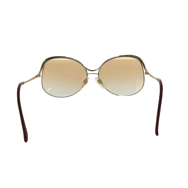 Saint Laurent Yves Vintage Sunglasses Metal Frame Gold Brown Ss Os