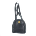 Celine Vintage Shoulder Bag Leather Star Ball Circle Logo Navy